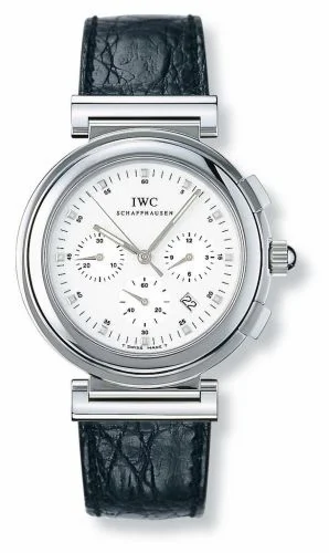 IWC Da Vinci SL Chronograph MecaQuartz Stainless Steel / White / Croco IW3728-07