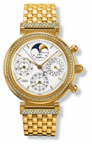 IWC Da Vinci Perpetual Yellow Gold / Diamond / White / German / Bracelet IW9253-01