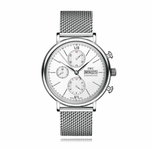 IWC Portofino Chronograph Stainless Steel / Silver / Milanese IW3910-32