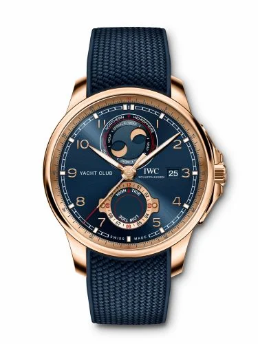 IWC Portugieser Yacht Club Moon & Tide Red Gold / Blue / Rubber IW3440-01