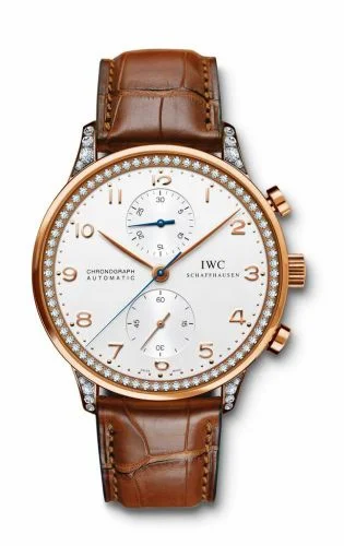 IWC Portuguese Chrono-Automatic Rose Gold / 80 Diamond IW3714-77