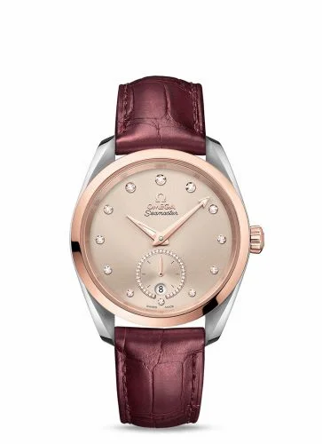 Omega Seamaster Aqua Terra 150M Master Chronometer Small Seconds 38 Stainless Steel / Sedna Gold / Sand - Diamond / Alligator 220.23.38.20.59.001