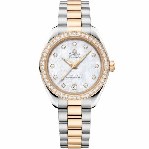 Omega Seamaster Aqua Terra 150M Master Co-Axial 30 Stainless Steel - Moonshine Gold - Diamond / MOP - Diamond / Bracelet 220.25.30.20.55.001