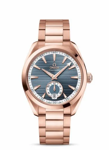 Omega Seamaster Aqua Terra 150M Master Chronometer Small Seconds 41 Sedna Gold / Blue / Bracelet 220.50.41.21.03.001