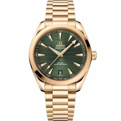 Omega Seamaster Aqua Terra 150M Master Chronometer 41 Moonshine Gold / Green / Bracelet 220.50.41.21.10.001