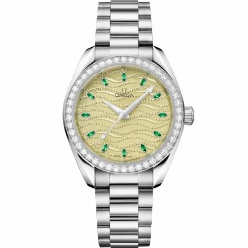 Omega Seamaster Aqua Terra 150M Master Chronometer 34 Canopus Gold - Diamond / Champagne / Bracelet 220.55.34.20.60.002