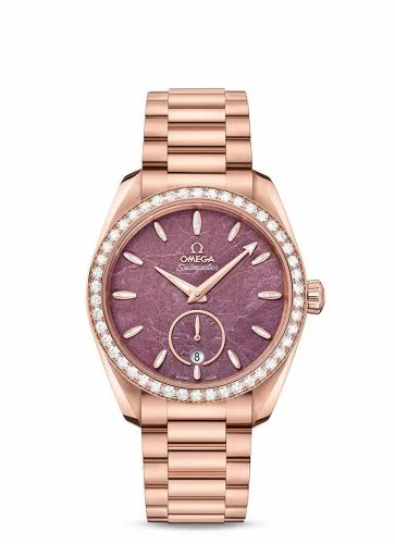 Omega Seamaster Aqua Terra 150M Master Chronometer Small Seconds 38 Sedna Gold / Diamond / Purple Jade / Bracelet 220.55.38.20.99.001