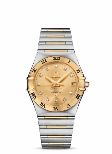 Omega Constellation Co-Axial 35.5 Stainless Steel / Yellow Gold / Champagne / 160 Years 111.20.36.20.58.001