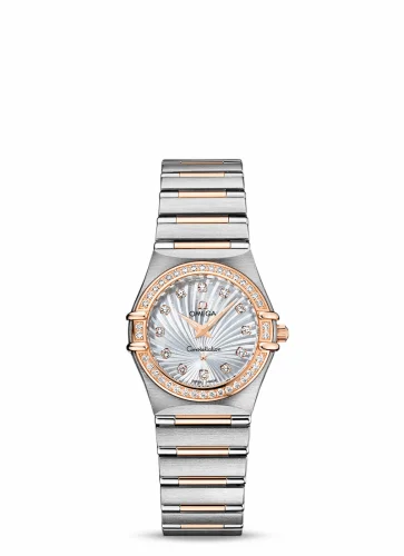 Omega Constellation Quartz 25.5 Stainless Steel / Red Gold / Diamond / MOP Supernova / 160 Years 111.25.26.60.55.001