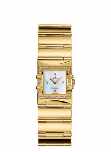 Omega Constellation Quadra Quartz 19.3 Yellow Gold / Pink MOP / Bracelet 1135.76.00