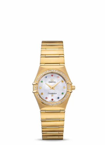 Omega Constellation Quartz 25.5 '95 Yellow Gold / Diamond / MOP Iris 1177.79.00
