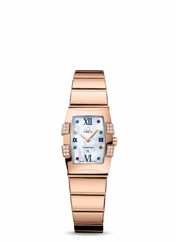 Omega Constellation Quadrella Quartz 19.3 Red Gold / MOP 1183.79.00