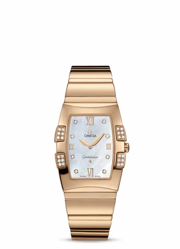 Omega Constellation Quadrella Quartz 25 Red Gold / MOP 1186.75.00