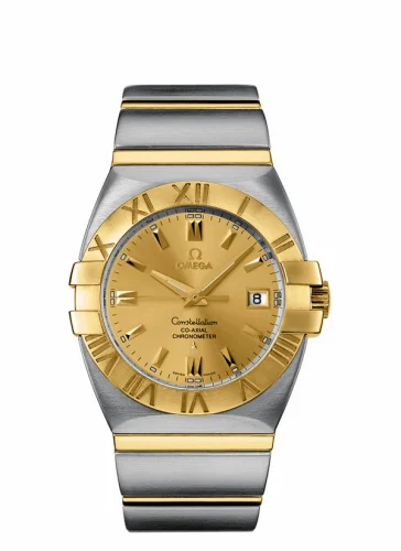 Omega Constellation Co-Axial 38 Double Eagle Stainless Steel / Yellow Gold / Champagne 1203.10.00