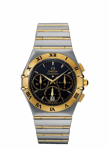 Omega Constellation Quartz 39 Chronograph Stainless Steel / Yellow Gold / Black 1242.50.00