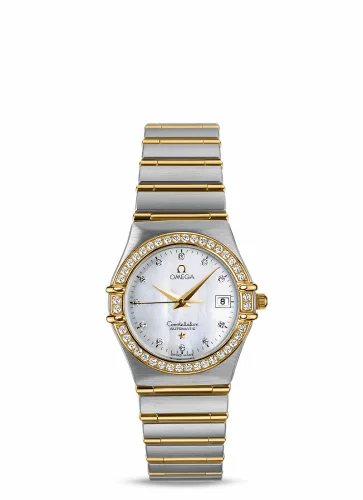 Omega Constellation Quartz 27.5 Stainless Steel / Yellow Gold / Diamond / MOP 1297.75.00