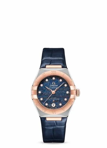 Omega Constellation Manhattan 29 Co-Axial Master Chronometer Stainless Steel / Sedna Gold / Blue Aventurine 131.23.29.20.99.003