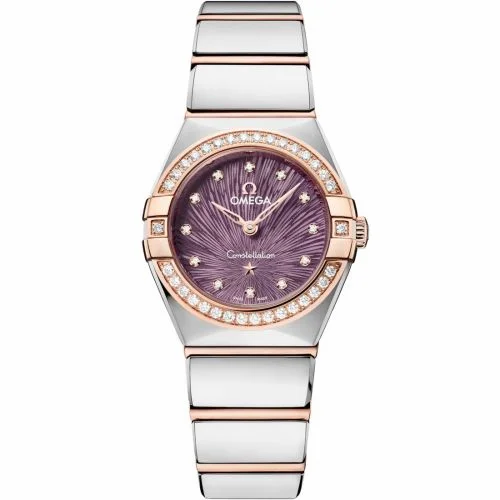 Omega Constellation Manhattan 25 Quartz Stainless Steel - Sedna Gold - Diamond / Purple Supernova 131.25.25.60.60.002