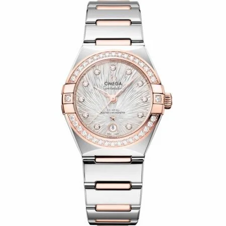 Omega Constellation Manhattan 29 Co-Axial Master Chronometer Stainless Steel - Sedna Gold - Diamond / Canopus Supernova / Bracelet 131.25.29.20.52.003