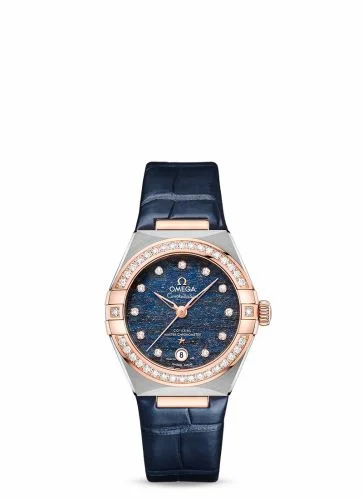 Omega Constellation Manhattan 29 Co-Axial Master Chronometer Stainless Steel / Sedna Gold / Diamond / Blue Aventurine 131.28.29.20.99.003