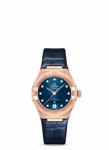 Omega Constellation Manhattan 29 Co-Axial Master Chronometer Sedna Gold / Blue - Diamond 131.53.29.20.53.002