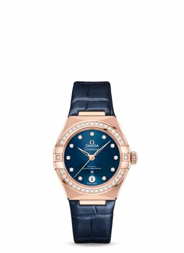 Omega Constellation Manhattan 29 Co-Axial Master Chronometer Sedna Gold / Diamond / Blue - Diamond 131.58.29.20.53.002
