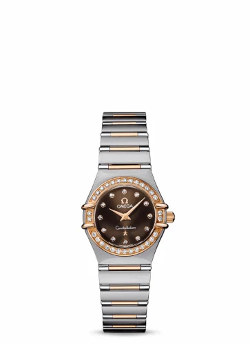 Omega Constellation Quartz 22.5 '95 Stainless Steel / Red Gold / Diamond / Brown 1360.60.00