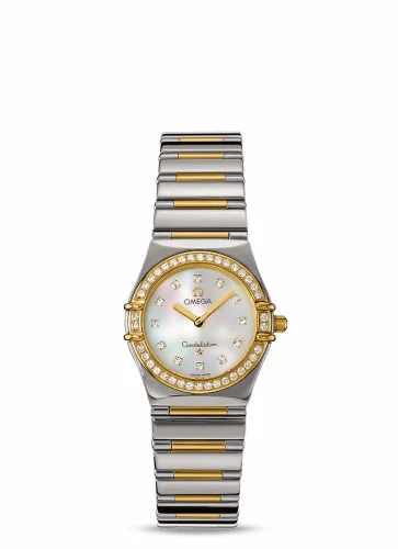 Omega Constellation Quartz 25.5 My Choice Stainless Steel / Yellow Gold / Diamond / MOP 1376.75.00