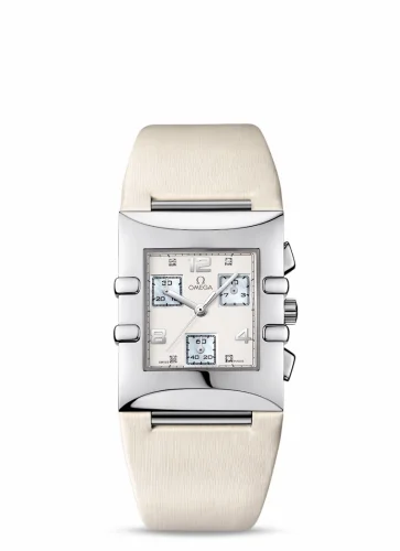 Omega Constellation Quadra Quartz 28 Chronograph Stainless Steel / White / Fabric 1841.35.71