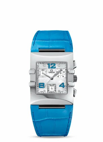 Omega Constellation Quadra Quartz 28 Chronograph Stainless Steel / MOP/ Alligator 1841.76.61