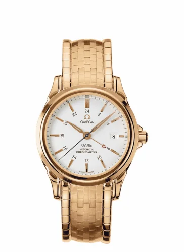 Omega De Ville Co-Axial 38.7 GMT Yellow Gold / Silver / Bracelet 4133.30.00