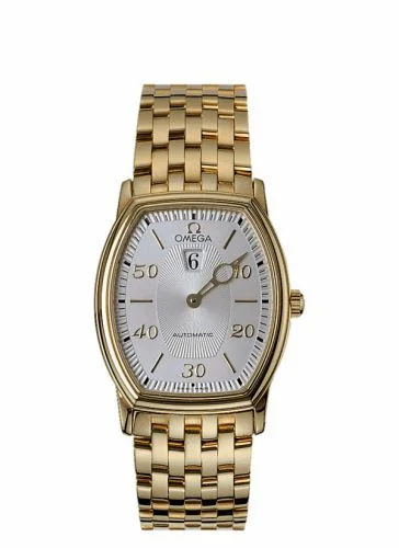 Omega De Ville Tonneau Automatic Jump Hour Yellow Gold / Silver / Bracelet 4153.31.00