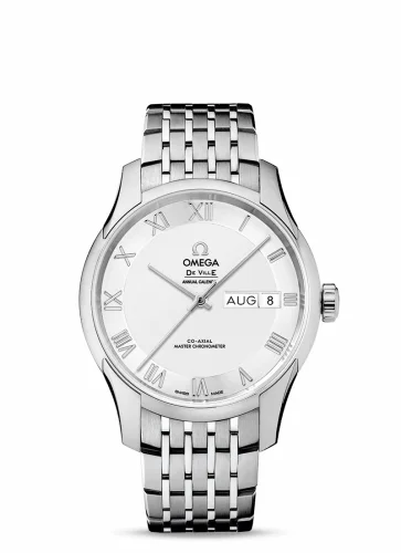 Omega De Ville Hour Vision Master Chronometer Annual Calendar Stainless Steel / Silver / Bracelet 433.10.41.22.02.001