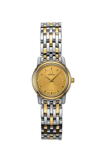 Omega De Ville Prestige Quartz 22 Stainless Steel / Yellow Gold / Champagne / Bracelet 4370.11.00