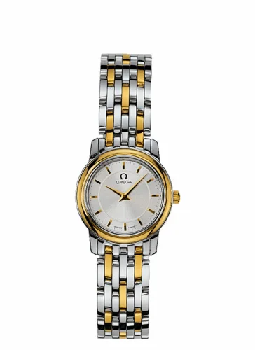 Omega De Ville Prestige Quartz 22 Stainless Steel / Yellow Gold / Silver / Bracelet 4370.31.00