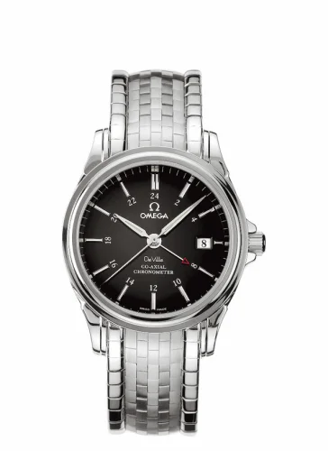 Omega De Ville Co-Axial 38.7 GMT Stainless Steel / Black / Bracelet 4533.51.00