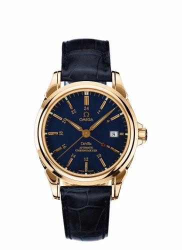 Omega De Ville Co-Axial 38.7 GMT Yellow Gold / Blue 4633.80.33