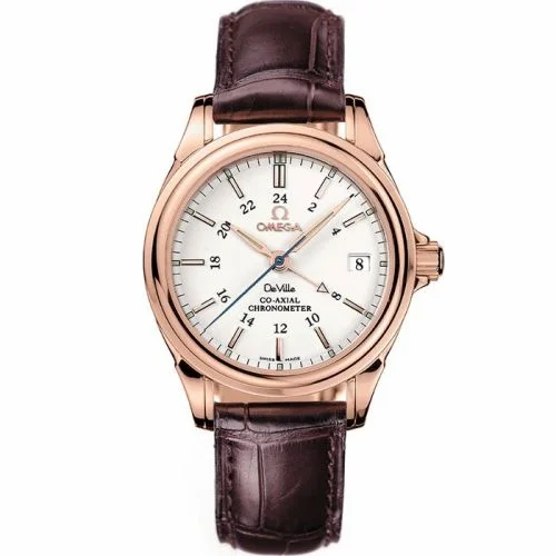 Omega De Ville Co-Axial GMT 35 Red Gold / Silver 4662.20.32