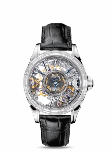 Omega De Ville Tourbillon Platinum / Baguette / Skeleton 5946.30.31