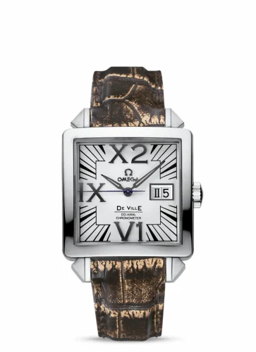 Omega De Ville X2 Co-Axial 35 Big Date White Gold / Silver 7711.30.39