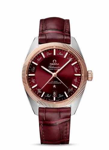 Omega Globemaster Annual Calendar Stainless Steel / Sedna Gold / Burgundy 130.23.41.22.11.001