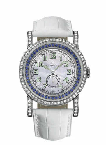 Omega Museum Collection N° 1 "Pilots 1938" Aquarella Blue Sapphires 5772.71.56