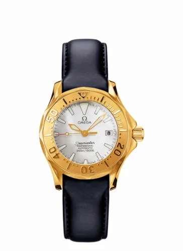 Omega Seamaster Diver 300M Quartz 28 Yellow Gold / White / Rubber 2672.70.91