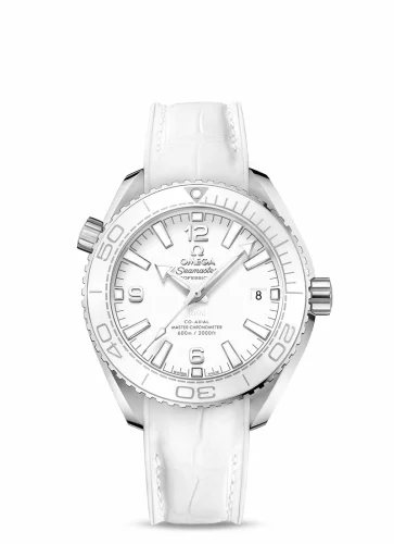 Omega Seamaster Planet Ocean 600M Co-Axial 39.5 Master Chronometer Stainless Steel / White / Alligator 215.33.40.20.04.001