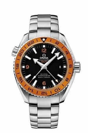 Omega Seamaster Planet Ocean 600M Co-Axial 43.5 GMT Stainless Steel / Orange Numerals / Bracelet 232.30.44.22.01.003