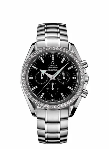 Omega Speedmaster Broad Arrow Stainless Steel / Diamond / Black / Bracelet 3555.55.00
