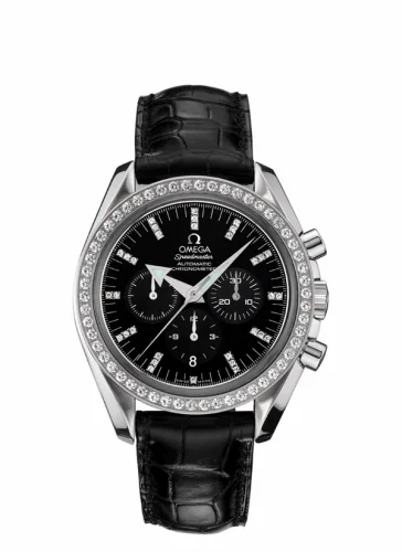 Omega Speedmaster Broad Arrow Stainless Steel / Diamond / Black 3855.55.11