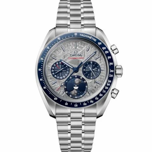 Omega Speedmaster Moonphase Stainless Steel / Silver Meteorite / Bracelet 304.30.43.52.06.001
