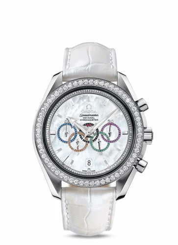 Omega Speedmaster Co-Axial White Gold / MOP / Diamond / Olympic Collection 321.58.44.52.55.001