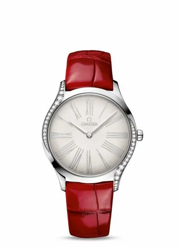 Omega De Ville Trésor 36 Stainless Steel / Silver - Roman / Alligator 428.18.36.60.02.001